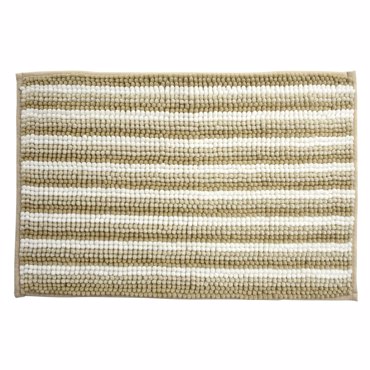 MRShome Πατάκι Μπάνιου 60x40cm Καφέ/Λευκό
