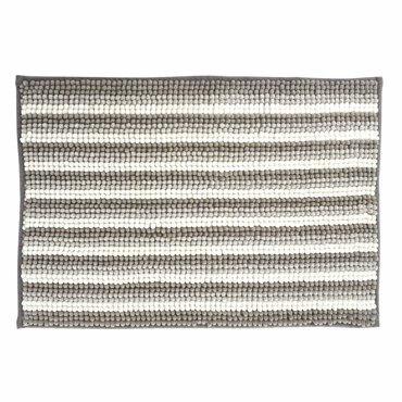 MRShome Πατάκι Μπάνιου 60x40cm Γκρι/Λευκό