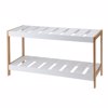 MRShome Papoutsothiki 2 Epipedon apo Bamboo/MDF 70x26x36cm Natural/White