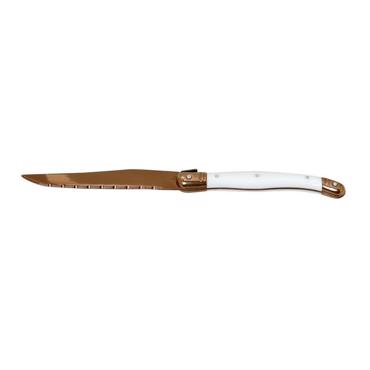 Μαχαίρι Steak Λευκή Λαβή Χάλκινο Ss420 1.5mm 23εκ STK109K12 Espiel