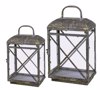 Fanari Metalliko Parallilogammo Antike Xruso 27x17x53cm (Megthos: Medium)