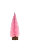 Zen Collection Xristougnniatiko Dentro apo Sizal Metaxi Roz me Glitter kai Xulini Basi 20cm 48765
