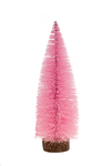 Zen Collection Xristougnniatiko Dentro apo Sizal Metaxi Roz me Glitter kai Xulini Basi 25cm 48766